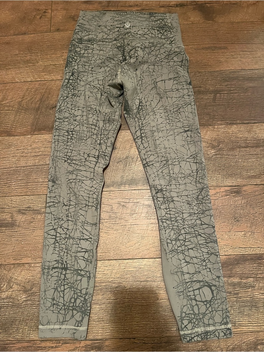 lululemon athletica Gray/Green crackle Printed Women’s High-Rise leggings